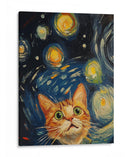 Noche Estrellada Gatuna - Sae Art | Cuadro decorativo de Canvas Lab