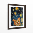 Noche Estrellada Gatuna - Sae Art | Cuadro decorativo de Canvas Lab