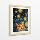 Noche Estrellada Gatuna - Sae Art | Cuadro decorativo de Canvas Lab
