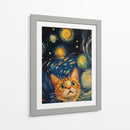 Noche Estrellada Gatuna - Sae Art | Cuadro decorativo de Canvas Lab