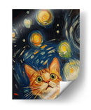 Noche Estrellada Gatuna - Sae Art | Cuadro decorativo de Canvas Lab