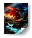 Atardecer Carmesí - Puffy Design | Cuadro decorativo de Canvas Lab