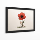 Perro miniatura con flor - DIEGO D L | Cuadro decorativo de Canvas Lab