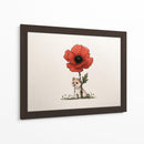 Perro miniatura con flor - DIEGO D L | Cuadro decorativo de Canvas Lab