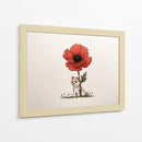 Perro miniatura con flor - DIEGO D L | Cuadro decorativo de Canvas Lab