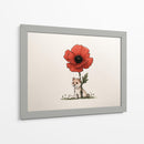 Perro miniatura con flor - DIEGO D L | Cuadro decorativo de Canvas Lab