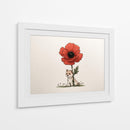 Perro miniatura con flor - DIEGO D L | Cuadro decorativo de Canvas Lab