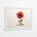 Perro miniatura con flor - DIEGO D L | Cuadro decorativo de Canvas Lab