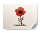 Perro miniatura con flor - DIEGO D L | Cuadro decorativo de Canvas Lab