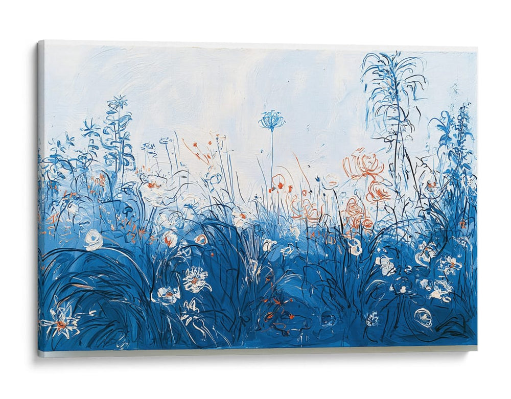 Fondos azules en flores - DIEGO D L | Cuadro decorativo de Canvas Lab