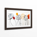 Bocetos de acuarelas y lineas en flores - DIEGO D L | Cuadro decorativo de Canvas Lab