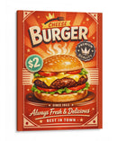 Hamburguesa con queso de estilo retro - Vicky Hanggara | Cuadro decorativo de Canvas Lab