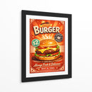 Hamburguesa con queso de estilo retro - Vicky Hanggara | Cuadro decorativo de Canvas Lab
