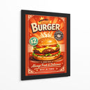 Hamburguesa con queso de estilo retro - Vicky Hanggara | Cuadro decorativo de Canvas Lab