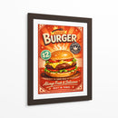 Hamburguesa con queso de estilo retro - Vicky Hanggara | Cuadro decorativo de Canvas Lab
