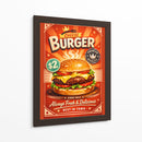 Hamburguesa con queso de estilo retro - Vicky Hanggara | Cuadro decorativo de Canvas Lab