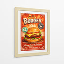 Hamburguesa con queso de estilo retro - Vicky Hanggara | Cuadro decorativo de Canvas Lab