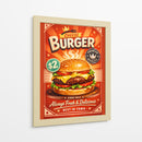 Hamburguesa con queso de estilo retro - Vicky Hanggara | Cuadro decorativo de Canvas Lab