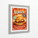 Hamburguesa con queso de estilo retro - Vicky Hanggara | Cuadro decorativo de Canvas Lab