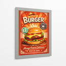 Hamburguesa con queso de estilo retro - Vicky Hanggara | Cuadro decorativo de Canvas Lab