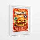 Hamburguesa con queso de estilo retro - Vicky Hanggara | Cuadro decorativo de Canvas Lab