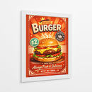 Hamburguesa con queso de estilo retro - Vicky Hanggara | Cuadro decorativo de Canvas Lab