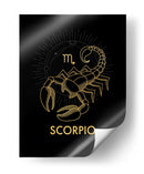 Escorpión Dorado - Puffy Design | Cuadro decorativo de Canvas Lab