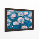 Flores rosas con fondo azul - DIEGO D L | Cuadro decorativo de Canvas Lab