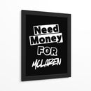 Necesito dinero para un McLaren. - Vicky Hanggara | Cuadro decorativo de Canvas Lab