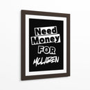 Necesito dinero para un McLaren. - Vicky Hanggara | Cuadro decorativo de Canvas Lab