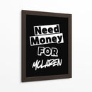 Necesito dinero para un McLaren. - Vicky Hanggara | Cuadro decorativo de Canvas Lab