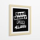 Necesito dinero para un McLaren. - Vicky Hanggara | Cuadro decorativo de Canvas Lab