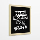 Necesito dinero para un McLaren. - Vicky Hanggara | Cuadro decorativo de Canvas Lab