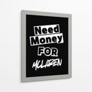 Necesito dinero para un McLaren. - Vicky Hanggara | Cuadro decorativo de Canvas Lab