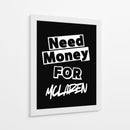Necesito dinero para un McLaren. - Vicky Hanggara | Cuadro decorativo de Canvas Lab