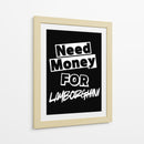 Necesito dinero para un Lamborghini - Vicky Hanggara | Cuadro decorativo de Canvas Lab