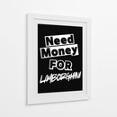 Necesito dinero para un Lamborghini - Vicky Hanggara | Cuadro decorativo de Canvas Lab