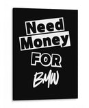Necesito dinero para un BMW - Vicky Hanggara | Cuadro decorativo de Canvas Lab