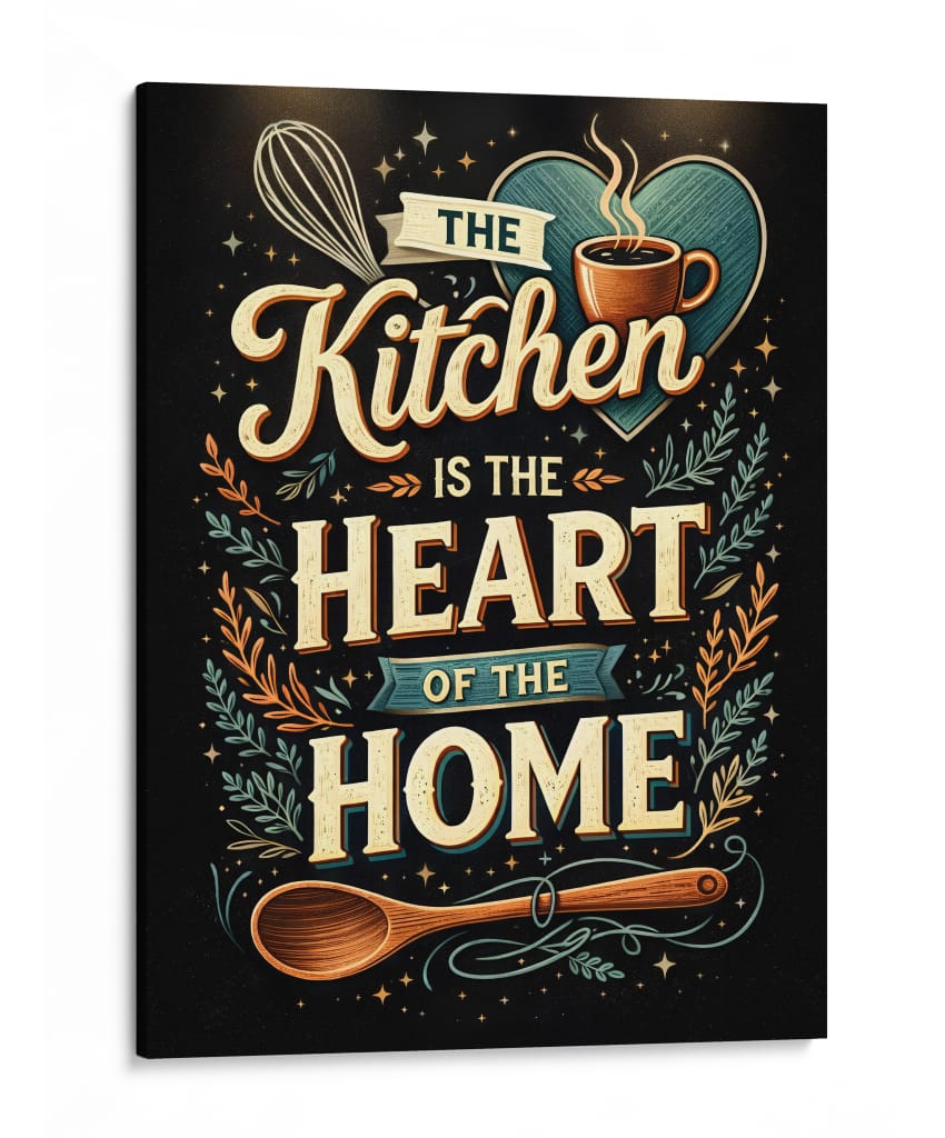 La cocina es el corazón: comida - Vicky Hanggara | Cuadro decorativo de Canvas Lab