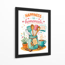 La felicidad en la cocina es casera. - Vicky Hanggara | Cuadro decorativo de Canvas Lab