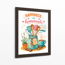 La felicidad en la cocina es casera. - Vicky Hanggara | Cuadro decorativo de Canvas Lab