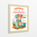 La felicidad en la cocina es casera. - Vicky Hanggara | Cuadro decorativo de Canvas Lab