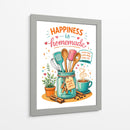 La felicidad en la cocina es casera. - Vicky Hanggara | Cuadro decorativo de Canvas Lab