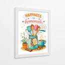 La felicidad en la cocina es casera. - Vicky Hanggara | Cuadro decorativo de Canvas Lab