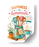 La felicidad en la cocina es casera. - Vicky Hanggara | Cuadro decorativo de Canvas Lab