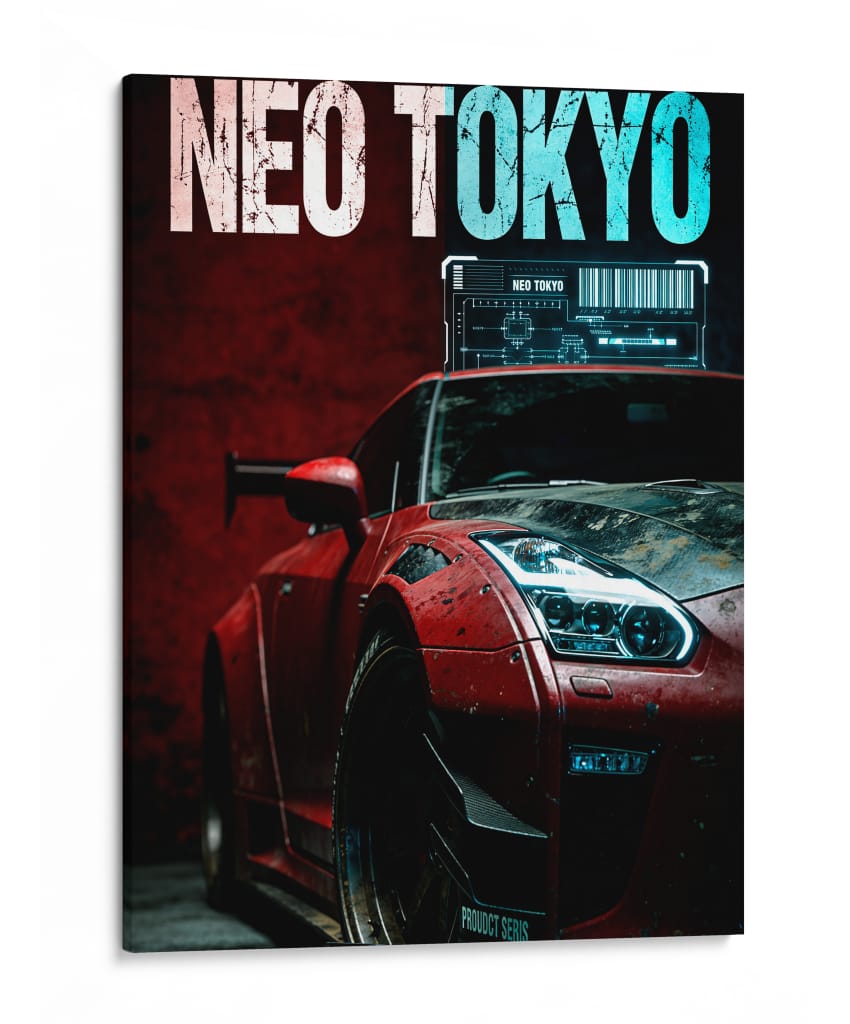 La Leyenda Ciberpunk - Nissan GT-R - Sae Art | Cuadro decorativo de Canvas Lab