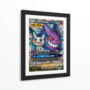 Gengar y Mimikyu GX Graffiti - MW | Cuadro decorativo de Canvas Lab