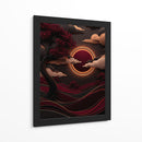 Eclipse Carmesí - Puffy Design | Cuadro decorativo de Canvas Lab