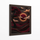 Eclipse Carmesí - Puffy Design | Cuadro decorativo de Canvas Lab