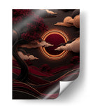 Eclipse Carmesí - Puffy Design | Cuadro decorativo de Canvas Lab